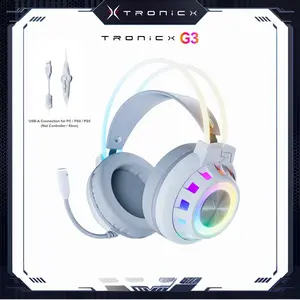 [New Upgrade] TAGRY TRONICX Immersive G3/G5 Wired PC Gaming Headset with 50mm Driver, Noise Canceling Microphone, USB-A Headset with 7.1 Surround Sound, Control Box for PC/PS5 Console/Switch Dock Mode  (Not Compatible with Xbox)