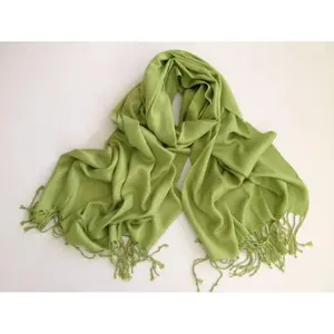 Best Desu  Pashmina Tassel Scarf Wrap Shawl - Green