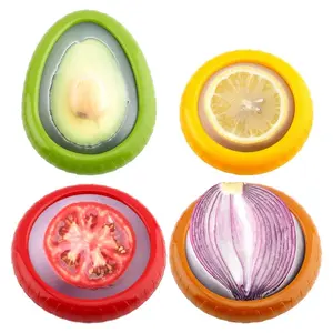 4 Pack Fruit & Veggie Saver Containers – Avocado, Tomato, Lemon & Onion Storage