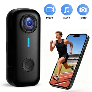 Mini WiFi Action Camera Thumb POV Portable Body Cam,Wearable Video Recorder Camcorder,Magnetic Sport DV for Bike Cycling,Pet,Vlogging(Black)