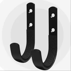 Wall Mounted Gun Rack with Buffer Pad, Steel Hooks for Rifles Shotguns Bows, Easy Install Storage Solution, Wall Mounted Holder, Wall Mounted Hanger