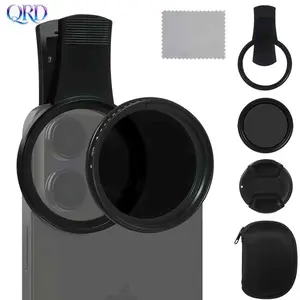 52mm Adjustable Nd Filter 2-400, Mobile Lens Filter, Compatible with iPhone and Android, Cpl Polarizer Lens, Reduces Reflections, Durable Photography Accessory