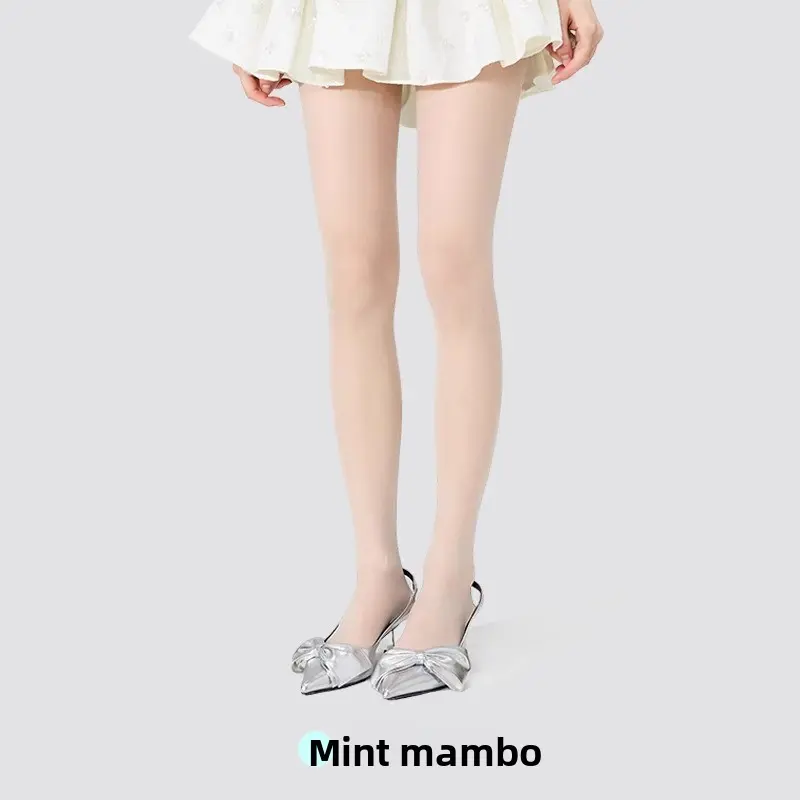 Mint green flat-panel reinforced core-spun silk mo