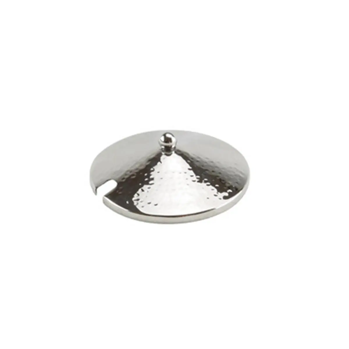 Stainless Steel Preserving Container Base Container Lid - 5in W x 6in L Hammered Textured Surface Nickel Cover, Fits Bowl Sizes, Modern Art Home Decor Gift Option for All Ages