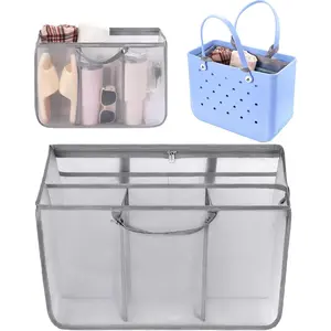 Beach Bag Organizer Compatible with X Large  Accessories Inserts, Lightweight Mesh Insert Divider Pouch for  XL Bogg Bags, Beach Tote Bags Insert for Organizing