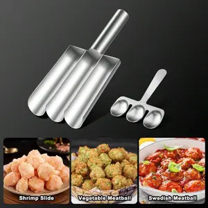 Stainless Steel Meatball Maker Machine, Creative Kitchen 3-In-1 Design, Perfect for Meatball Lovers, Easy-To-Use & Durable, Kitchen Utensils Accessories
