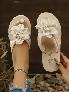 2026 New Summer Sandals for Women, Flip Flops, Beach Shoes, Flat Comfortable, Outdoor Wear, One-Strap Design, Ideal for Seaside