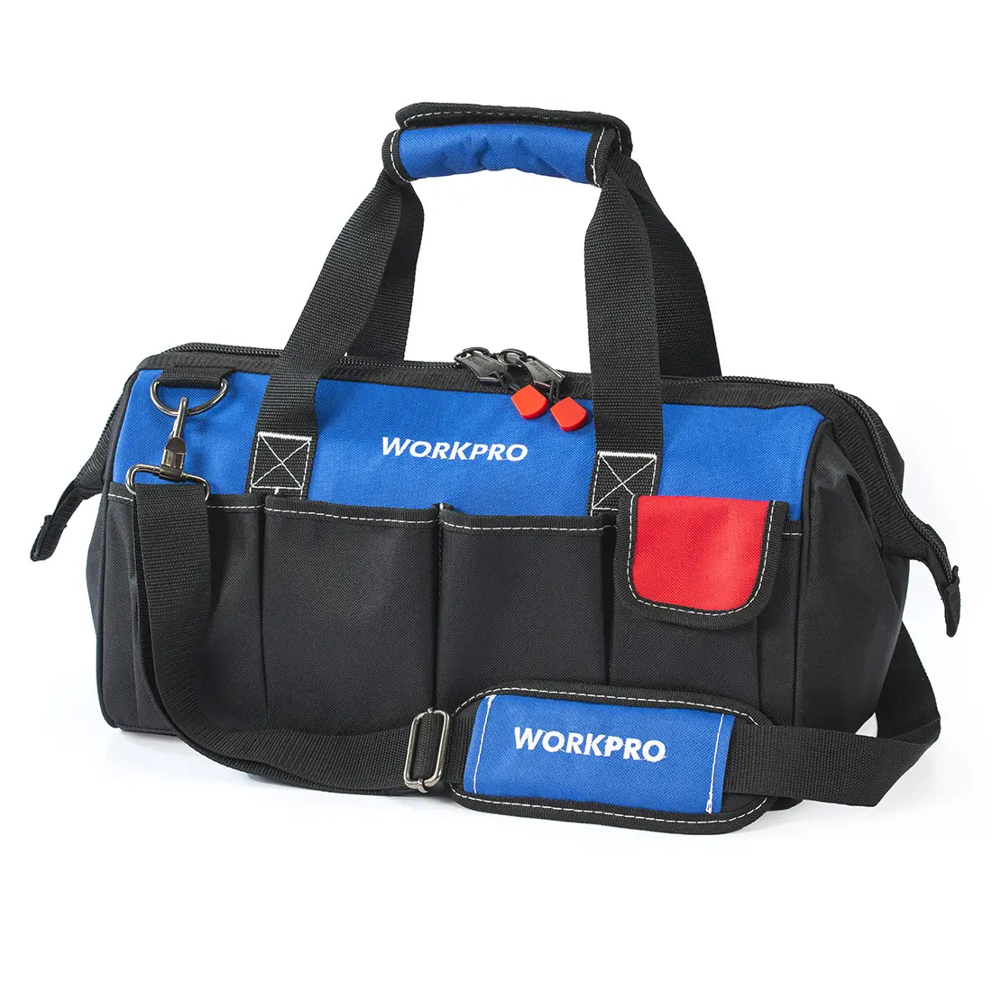 #summersale WORKPRO 14/18-inch Tool Bag, Multi-pocket Tool Organizer with Adjustable Shoulder Strap