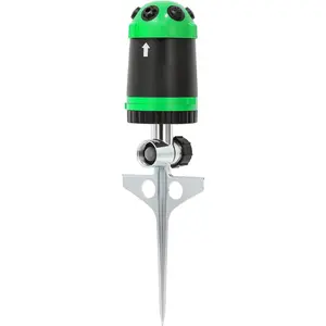 RESTMO Gear Drive Sprinkler with Metal Spike Base, 6-Pattern Multi-Adjustable Lawn Sprinklers for Yard, Heavy Duty Watering System for Garden Plant, Flower Bed and Large Area Watering summergarden