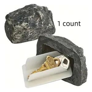 Outdoor Courtyard Hidden Key Box Fake Small Stone Decoration, Realistic Design for Secure Storage & Decorative Appeal, Garden Stones