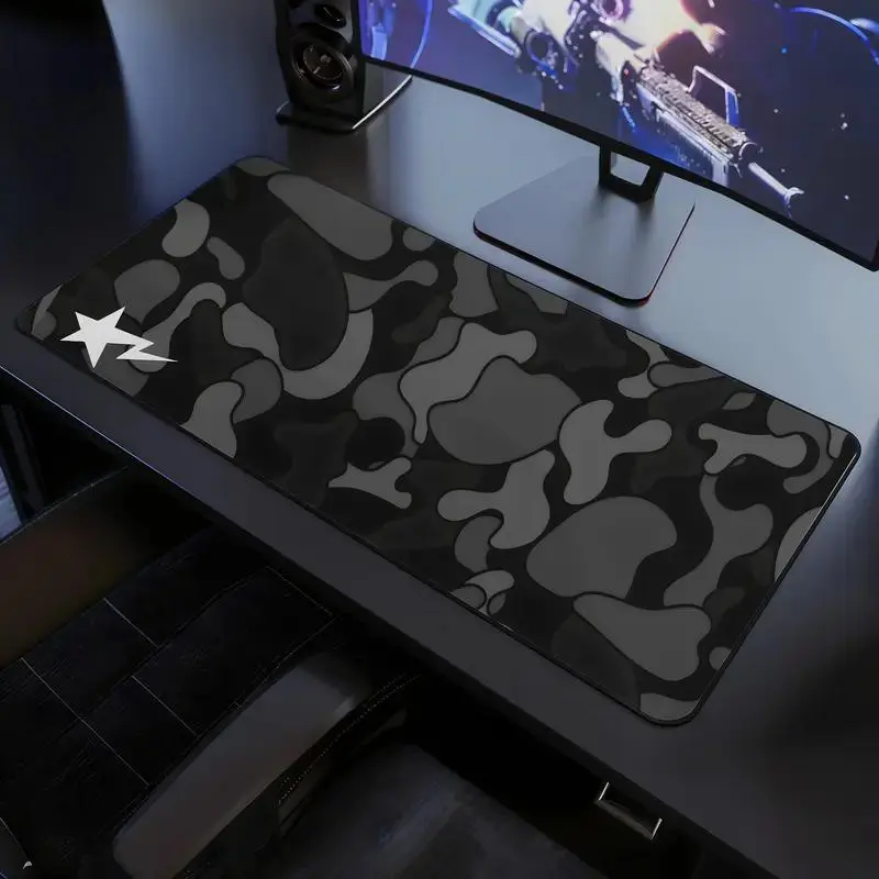 Black Camo Extra Large Desk Mat Keyboard Mouse Pad | Desk Mat | Desk Decor for Gamers | Boys' Rooms Gift large mousepad