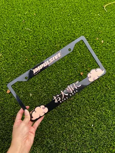 PEACH Stay Safe License Plate Frame