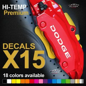 15x DODGE Brake Calipers Decal Stickers for Car