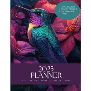 2025 PLANNER ~FUTURES GOAL TRACKER ~ INCOME TRACKER ~ & MORE: BIRD AND LILY PLANTS FUTURES GOAL TRACKER/ INCOME TRACKER/ VISION BOARD & MORE Paperback – December 27, 2024