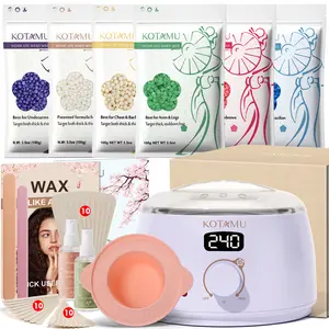 KOTAMU Hair Removal Kit for Men and Women -Max Professional Comfort Home Use Cosmetic Kit.Ideal for Face Eyebrow Arm Legs Armpit &Sensitive Skin. Underarm Wax Body Care