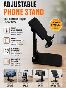 Phone Stand - Foldable, Charger Accessible, and Height Adjustable