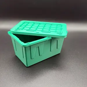 3D Printed by Me Bullion Storage Crate - Square Traditional Organiser Box with Lid, Stackable Home Storage Boxes, Space-Saving Green Smart Stacking Solution