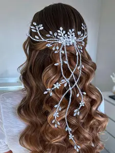 Rhinestone Decorated Hair Comb, Elegant Bridal Headwear for Wedding Bridal Party Formal Occasions, Fashion Hair Accessories for Women