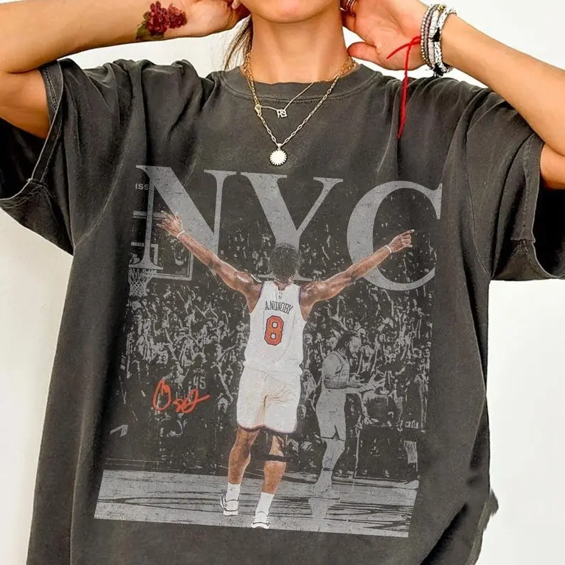 Vintage  OG Anunoby Basketball Graphic  Shirt, Unisex Cotton Tê For men And Women