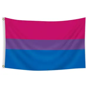 1pc, Rainbow Pride LGBTQ Flag, Bisexuality, 3x5ft (90*150cm), 2 Grommets, Single-Sided Printing, for Home, Garden, Room, Party, Activities, Decorations, Wall Decor Banner