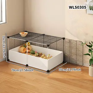 Hamster Cage Home Luxury Gold Silk Flower Branch Mouse Villa Small Chicken Breeding Observation Empty Cage Enclosure