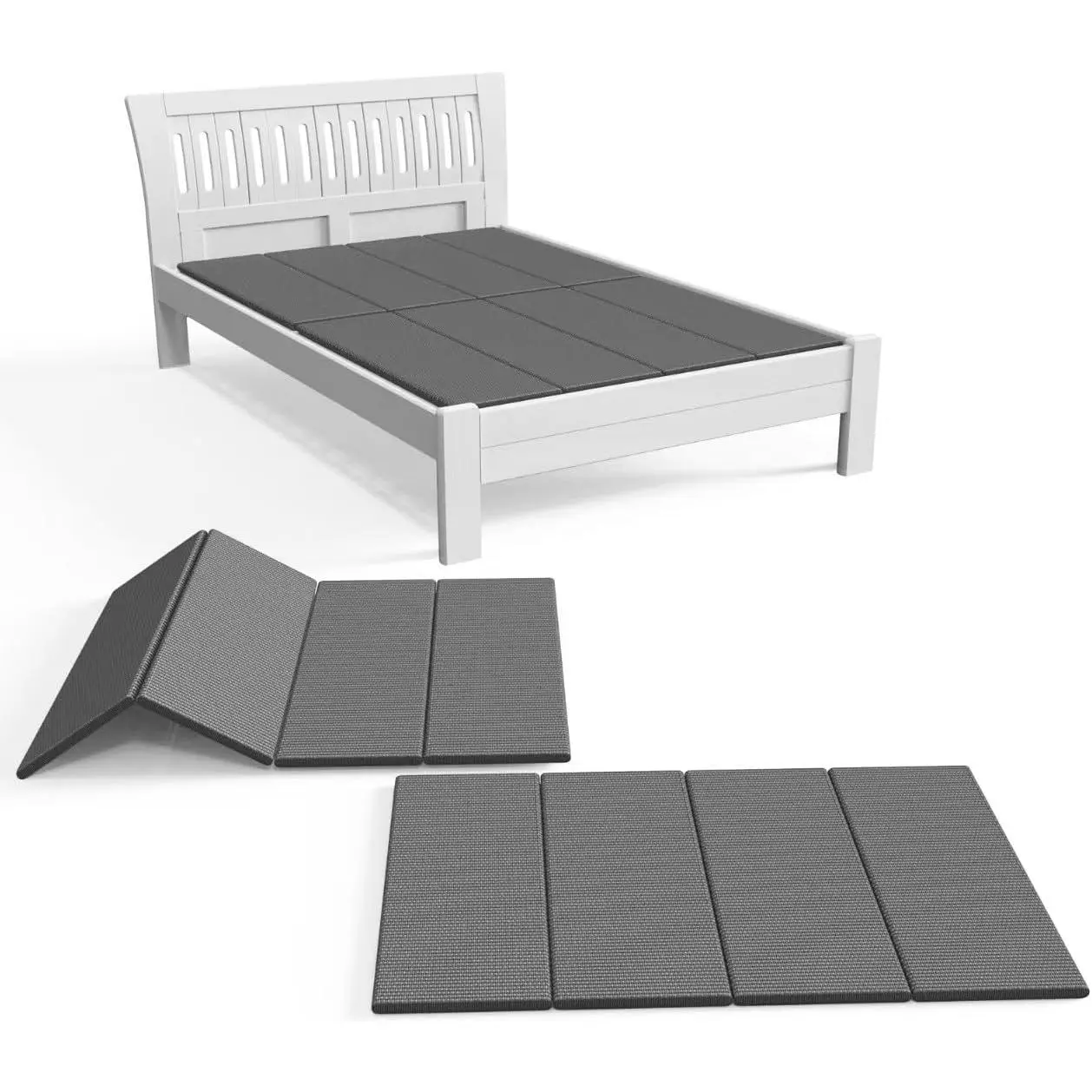 Light and Thin Bunkie Board, Folding Spring Box, Size 38x75'', Large Double Bed 10MM, Bed Support Flat Noodles,Light and Thin, Breathable, Noise Minimizing