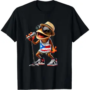 Puerto Rican Coqui Frog Singing T-Shirt Funny Puerto Rico Flag Graphic Tee
