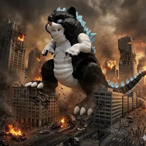 Articulated Catzilla Figurine Godzilla Inspired