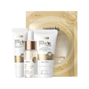 No More Bulky Bottles! Snail 3PCS Travel Skincare Kit, Cleanser + Eye Cream + Face Cream All-in-One, Fits Easily In Your Bag!