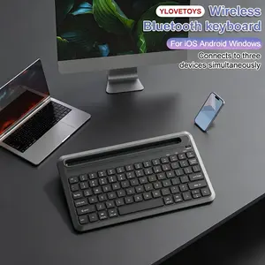Battop Bluetooth-compatible Keyboard, Wireless Rechargeable, Compatible with Laptops, Tablets, Windows System, Cl-297 Model