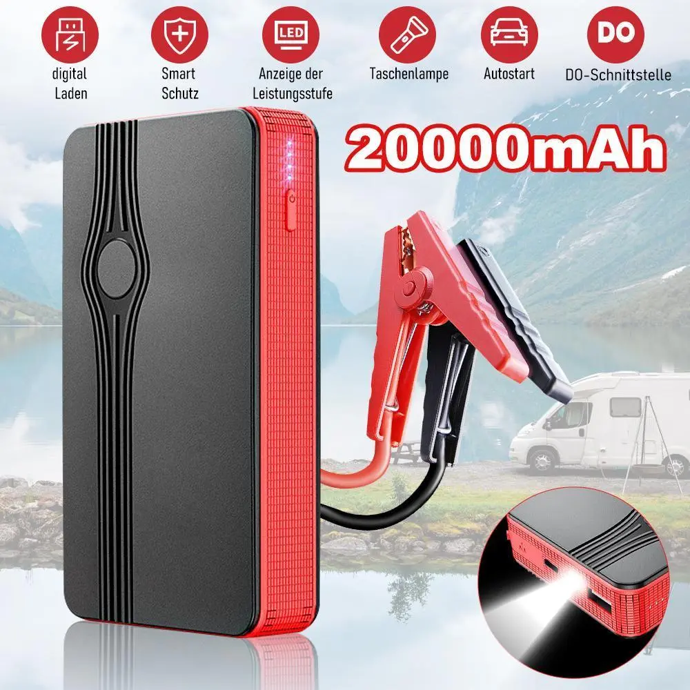 12V Car Battery Charger, Portable Car Jump Starter Engine Starting Device Petrol Diesel Emergency Booster, Multi-Function 10000 Lumens Emergency LED Light ,Outdoor Camping,for Car Truck Motorcycle Lawn Mower Boat
