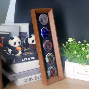 Badge Display Case Medal Storage Box Collectibles Organizer Fridge Magnet Frame Closet Pin Holder Ideal for Collectors and Souvenir Lovers