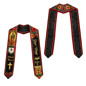Personalized Mexican American Graduation Sash, Class of 2026 Latino Graduation Stole