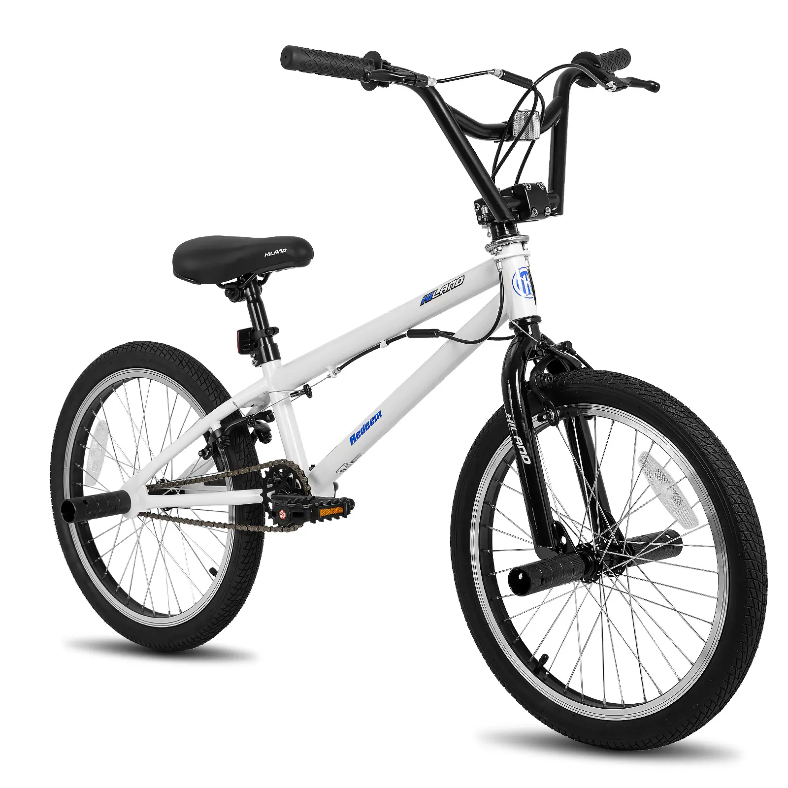Hiland 20 Inch Kids BMX Bike for Boys Girls Ages 7-13, 360 Degree Rotor Freestyle, 4 Pegs Single Speed Kid Bicycle, Multiple Colors Options