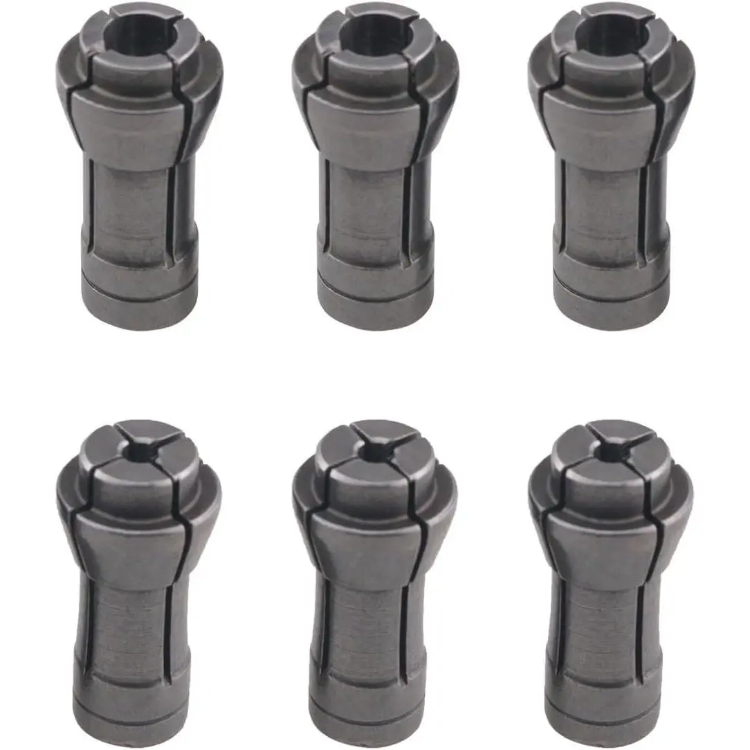6PCS Die Grinder Collet Grinding Machine Clamping Collet Die Grinder Collet Grinding Machine Clamping Collet Adapter, 3 Pack 3mm, 3 Pack 6mm