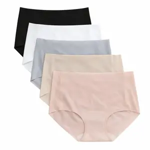 5 Pack Seamless No Show Panties for Women Soft Breathable Underwear