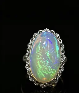 Evelyn(11106)gc.S925 adjustable natural opal ring $369/pc