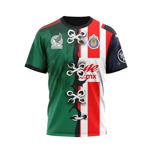 LIGA MX Club Chivas Guadalajara Home Mix Mexico 2022 Kits T-Shirt