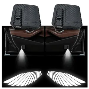 2PCS Car Door Lights - Welcome Lights, Door Courtesy Lights, Infrared Sensor Projection LED Projector Lights with Angel Wings Pattern