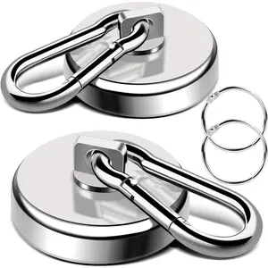 High-strength Magnetic Hook, Maximum Pulling Force 48 Lbs, Super-strong Magnetic Hook, Powerful Neodymium Magnet, Hook with Swivel Snap, Suitable for Hanging Applications Such As Kitchens, Cruise Cabins, Grills, Tool Rooms