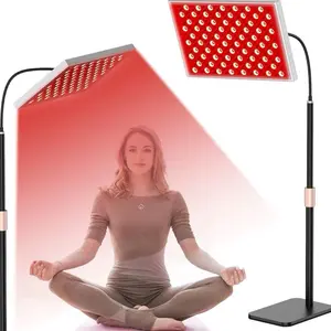 Red Light Therapy Lamp for Face & Body 660nm Red 850nm Infrared LED Panel with Adjustable Stand for Pain Relief Skin Care Recovery