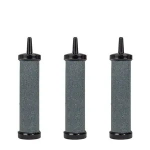 Aqua Dream 4.7 in Column Air Stone Diffuser - Set of 3 High-Density Carborundum Aquarium Accessories, Oxygenates Fish Tank Water, Creates Uniform Bubbles for Air Pumps