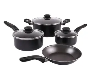 Main 7 Piece Non-Stick Cookware Set Aluminum Green Sage Oven Pan Frying Lid
