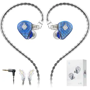 MS1 Galaxy IEM Gaming Earphones - Dual  Engine for Immersive Gaming Sound Wired Earbuds/Inline Mic/Detachable 2-Pin , 3.5mm Plug