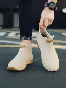 Valentine's Day Short Couple Rain Boots, Waterproof Ankle Boots, Round Toe Boot, Anti-Slip Comfortable Kitchen Outdoor All-Round, Durable Craftsmanship for Fishing Activities, Slip Resistant Boots