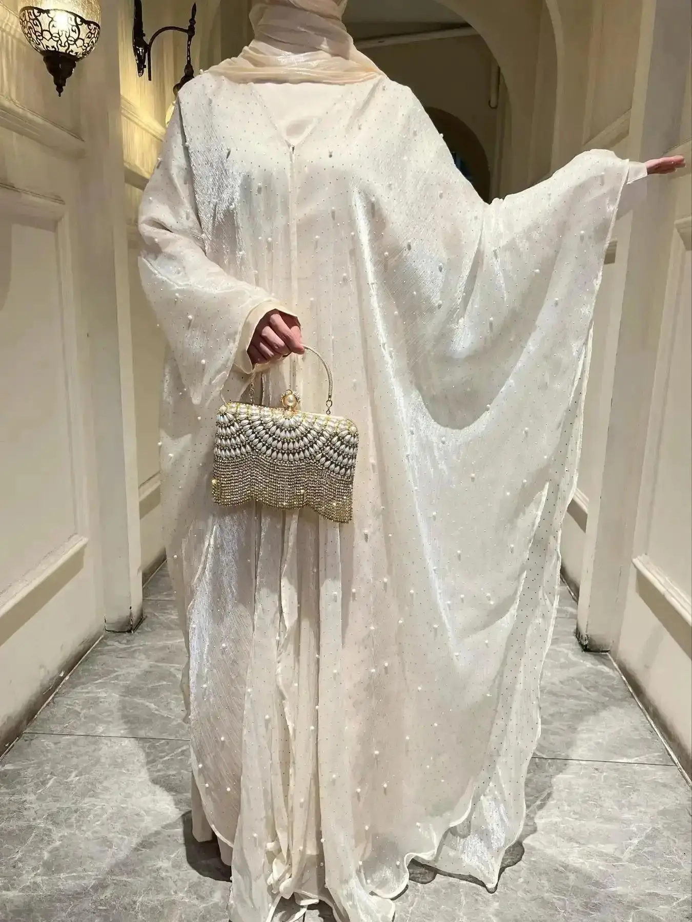 Women's Abaya & Dress Set, Modest Fashion Casual Two-piece Outfits for Daily Outdoor Wear, Modesty Modern Women's Maxi Islamic Clothing for All Seasons, Abayas for Eid, Everyday Hijab Outfit