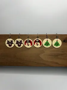 Christmas Cookie Earrings | 3D Printed