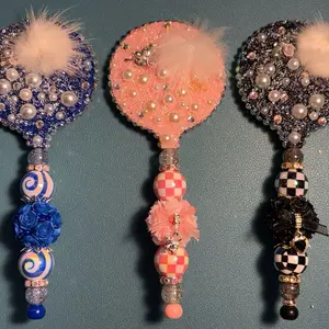 Beaded Handheld Mirror