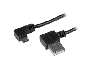 StarTech.com 1m 3 ft Micro-USB Cable with Right-Angled Connectors - M/M - USB A to Micro B Cable