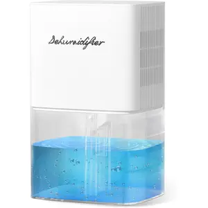 1800ML 63OZ Small Portable Dehumidifier For Home Bedroom Bathroom 230 Sq Ft Quiet Moisture Absorber 10 Color LED Lights Timers Auto Shut Off RV Closet Basement Dampness Control